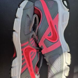 Nike Kids Gray and Pink Sneakers